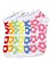 Lot of 3 Pairs Womens Flower Pattern Ped Socks