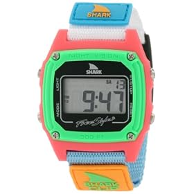 Freestyle Women's FS84861 Shark Clip Digital Black Neon Nylon Watch>