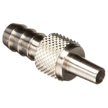 Luer Stainless Steel 316 Male Luer Connector , For 1/4" Tube, Barb O.D. 0.260"