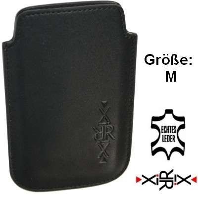XiRRiX Echt Leder Universal Vertikal Tasche Köcher Tasche Pouch Premium Farbe schwarz Grösse M für Apple iPhone 4 iPhone 4S iPhone 3GS Blackberry 9550 HTC 7 Mozart LG P500 Optimus One Nokia 5800XM C3-00 X6-00 Samsung S8500 Wave etc. XiRRiX Echt Leder Universal Vertikal Tasche Köcher Tasche Pouch Premium Farbe schwarz Grösse M für Apple iPhone 4 iPhone 4S iPhone 3GS Blackberry 9550 HTC 7 Mozart LG P500 Optimus One Nokia 5800XM C3-00 X6-00 Samsung S8500 Wave etc.