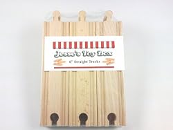 Set of (6) 6" Straight Tracks Fit Thomas and Brio Wooden Train Sets and Track