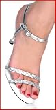 High Heels 3 inch High Heel Silver Rhinestone Heels