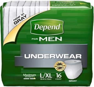 Depend for Men Underwear, Large/Extra Large, Maximum Absorbency, 16 ea