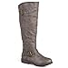 Brinley Co. Womens Regular and Wide-Calf Knee-High Studded Riding Boot