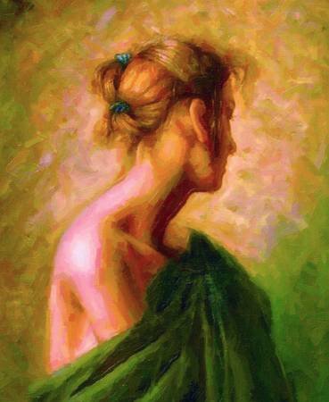 Custom Order #V6-Y13, Oil on Canvas, Custom Painting of The Person You Love, For 1 Person of Customer's Choice, Style: Expressionism, with Signature Text 