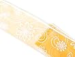 Orange & White Sheer Flower Print Wired Wedding & Holiday Ribbon 2.5" x 60 Yards