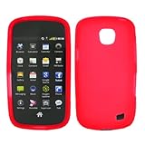 iFase Brand Samsung Illusion i110 Cell Phone Solid Red Silicon Skin Case