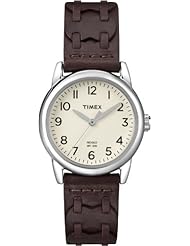 Timex Women?s T2N902 Weekender Brown Leather Strap Watch