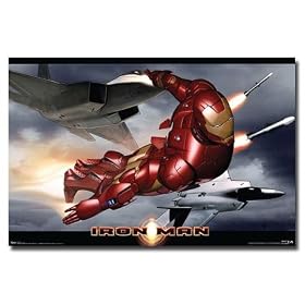 Iron Man (In Flight) Movie Poster Print - 24" X 36"
