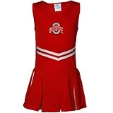 NCAA Ohio State Buckeyes Youth Girls Scarlet Cheerleader Dress (Large)