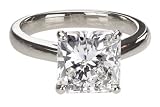 Platinum Radiant Cut Diamond Ring (GIA Certified 4.01 ct center, 4.05 cttw, I Color, VS2 Clarity), Size 6