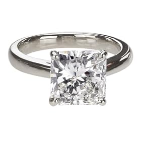 Platinum Radiant Cut Diamond Ring (GIA Certified 4.01 ct center, 4.05 cttw, I Color, VS2 Clarity), Size 6
