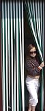 Kitchen & Housewares : Slat type Door Curtain,Bug Blind,Fly Blind,Strip Blind-GREEN & WHITE