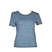 BESSKY Youth Girls' Summer Pocket Short Sleeve t-Shirt (Blue, S)
