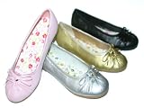 Girls Gathered Toe Bow Flats Shoes