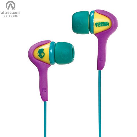 Skullcandy Smokin’ iPhone Buds Headphones Purple/Yellow, One Size