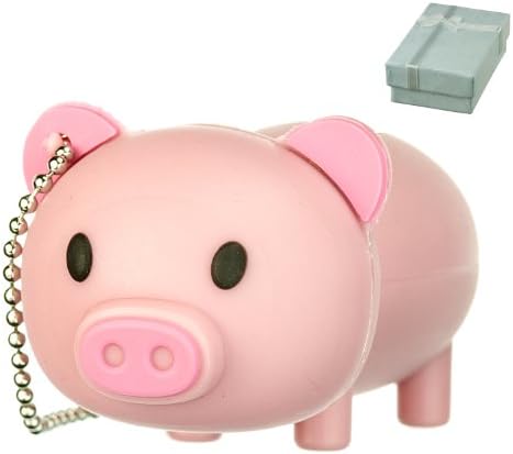 Cute Pink Farm PIG Animal Series keychain 4GB USB Flash Drive - in Gift box - with GadgetMe Brands TM Stylus Pen