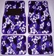 - 	 Purple Hawaiian Hibiscus Carpet Front & Rear Car Truck Floor Mats