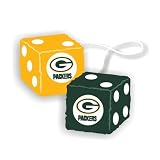 Rearview Mirror Car Fuzzy Dice - Green Bay Packers
