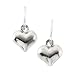 14K White Gold Children's Puffed Heart Earrings
