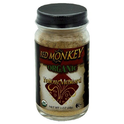 Red Monkey Organic Yellow Mustard Ground, 1-Ounce Net Weight, 6-Count