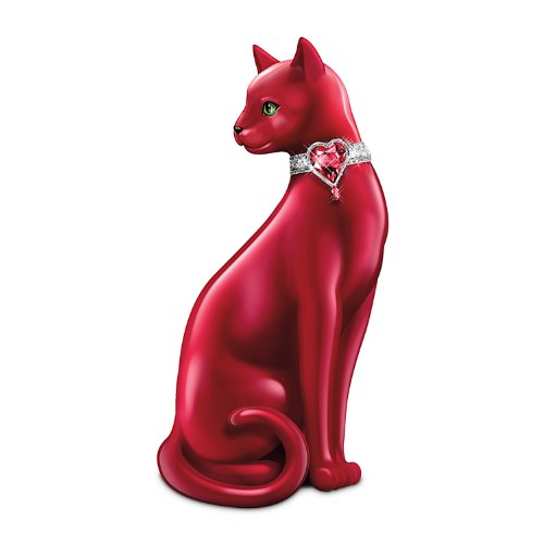 WomenHeart Support Cat Figurine: A Purr-pose Filled Heart by The Hamilton Collection
