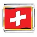 Switzerland Flag Italian Charm Bracelet Bracelet Link