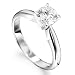 0.73ct Diamond Solitaire Engagement ring in 18ct White Gold