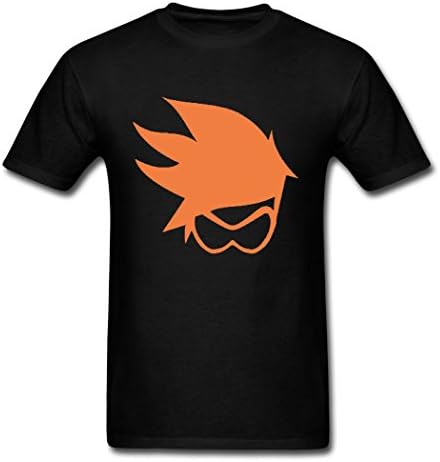 Lkui Overwatch Tracer Fashion Hair Retail Men's T-Shirt Black Medium