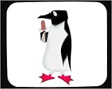 Mouse Pad with eating, penguin, popsicle, cartoon, bird, animal