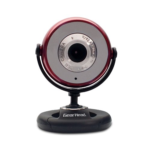 Gear Head USB 2.0 1.3 MP Webcam for PC, Blue with Black Accents (WC750RED-CP10)