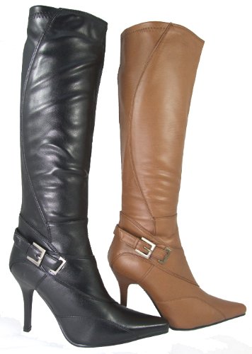 D2103 ladies High Heel Knee Boots (2 colours)