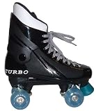 VT01 Turbo Ventro Pro Quad Roller Skates with Baby Blue Wheels EU38