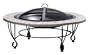 Fire Sense 60240 Fire Pit with Cast Iron Rim, River Rock