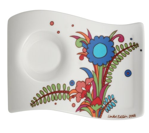 Villeroy & Boch New Wave Caffe Acapulco 6-1/2-Inch by 5-Inch Small Party Plate, Set of 6