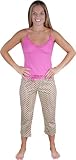 Womens Cotton Lace camisole and capri loungewear/PJ/pajama set