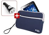 DURAGADGET Housse de Luxe en Néoprène Bleu Résistant à l'eau pour Samsung GALAXY Tab (P1000) Tablette 3G+ Wifi Bluetooth Ecran 7