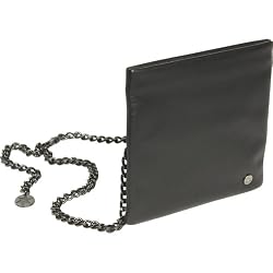 Bisadora Black Leather Hip Purse with choice of Chain Belt in 5 sizes and 4