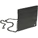 Bisadora Black Leather Hip Purse with choice of Chain Belt in 5 sizes and 4