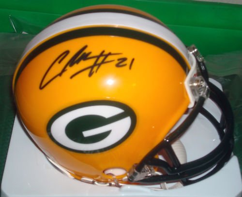 CHARLES WOODSON SIGNED AUTOGRAPHED GREEN BAY PACKERS MINI HELMET W/ HOLOGRAM + COA