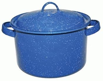 Camping Blue Enamel Stock Pot 5.75qt