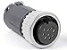 Conxall 3280-5Sg-528Cc1 Maxi-Con-X White Coupling Straight Cable Plug 5 Socket - Crimp Contacts