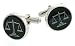 JJ Weston Sterling Silver Scales of Justice Legal Lawyer Cufflinks with Presentation Box. Made in the USA