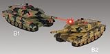 2-Set M1A2 Abrams Main Battle Tanks RC 1/24 Infrared LED Tank R/C US MBT