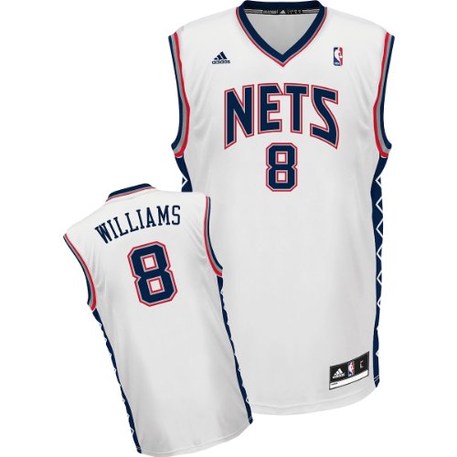 NBA Men's New Jersey Nets Deron Williams Revolution 30 Home Replica Jersey (White, X-Large)