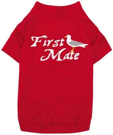 ESC All Paws on Deck First Mate Tee Xxs Red