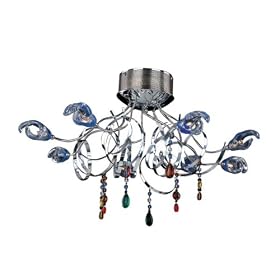 Fanfare Eight Light Ceiling Lamp by 