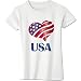 Women's USA heart and flag short sleeve t-shirt