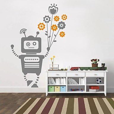 Wall Stickers Wall Decals, Modern Creative robot PVC Wall Stickers -HSE