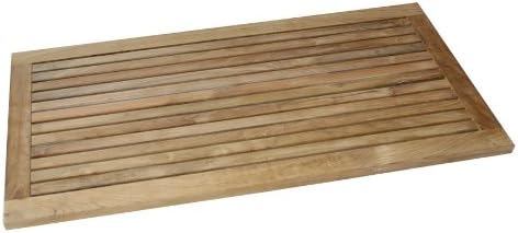 Authenteak Teak 39.5" X 19.75" Rectangular Floor Mat - Framed with Natural Finish